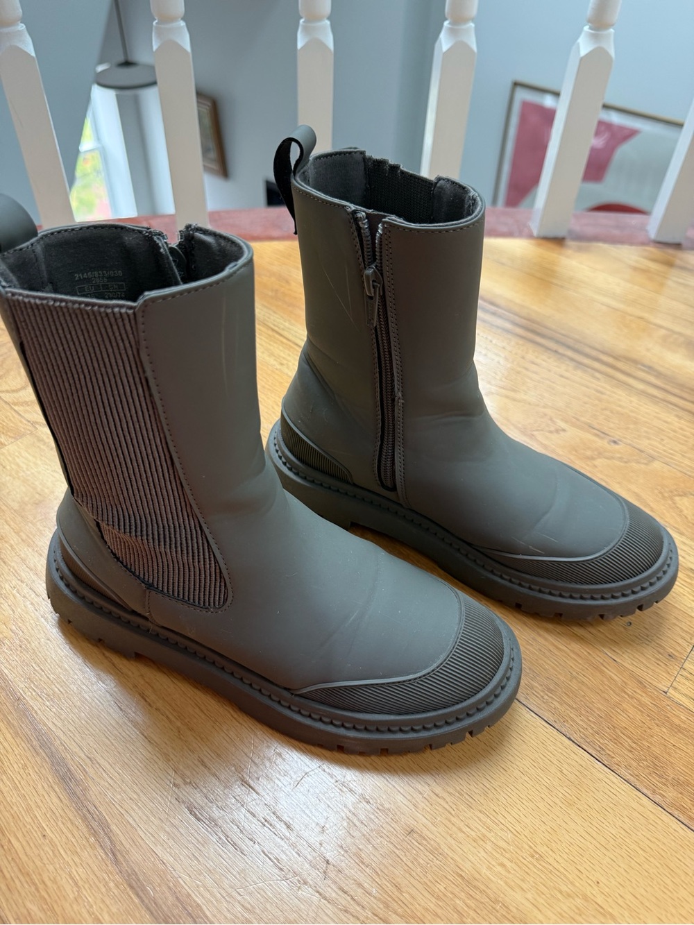 Zara Kids Waterproof Boots - Olive